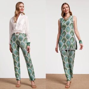 NWT Frances Valentine Robbie Pant Graphic Leaf Sz 2